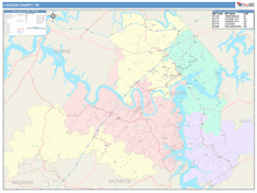 Loudon County, TN Wall Map