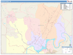 Marion County, TN Wall Map