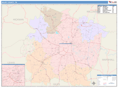 Maury County, TN Wall Map