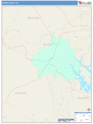 Moore County, TN Wall Map