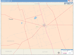 Andrews County, TX Wall Map