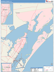 Aransas County, TX Wall Map