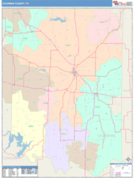 Coleman County, TX Wall Map