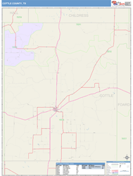 Cottle County, TX Wall Map