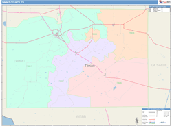 Dimmit County, TX Wall Map