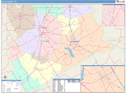 Ellis County, TX Wall Map