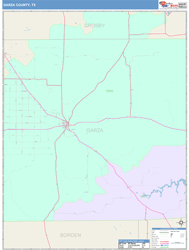 Garza County, TX Wall Map