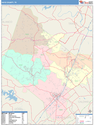 Hays County, TX Wall Map