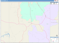 Kent County, TX Wall Map