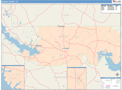 Marion County, TX Wall Map