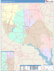 Nacogdoches County, TX Wall Map