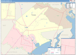 Refugio County, TX Wall Map