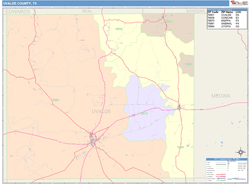 Uvalde County, TX Wall Map