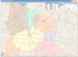 Van Zandt County, TX Wall Map