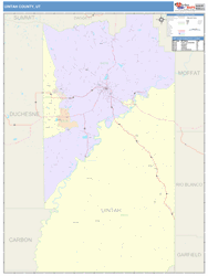 Uintah County, UT Wall Map