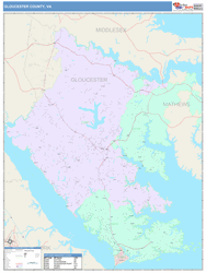 Gloucester County, VA Wall Map