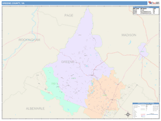 Greene County, VA Wall Map