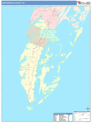 Northampton County, VA Wall Map