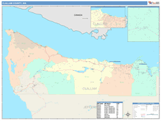 Clallam County, WA Wall Map