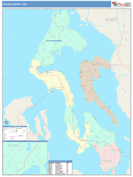 Island County, WA Wall Map