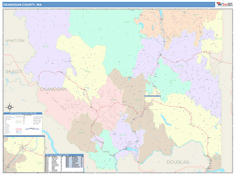 Okanogan County, WA Wall Map