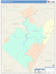 Summers County, WV Wall Map