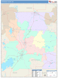 Jefferson County, WI Wall Map