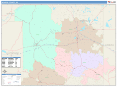 Monroe County, WI Wall Map