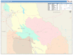 Big Horn County, WY Wall Map