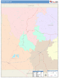 Crook County, WY Wall Map