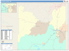 Natrona County, WY Wall Map