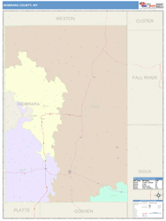 Niobrara County, WY Wall Map