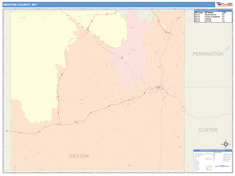 Weston County, WY Wall Map