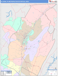 Altoona Metro Area Wall Map