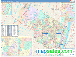 Bergen-Passaic Metro Area Wall Map