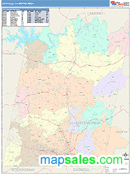 Danville Metro Area Wall Map