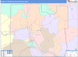 Elmira Metro Area Wall Map