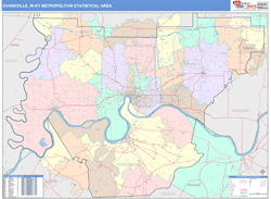 Evansville Metro Area Wall Map