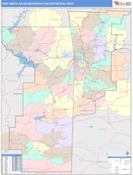 Fort Smith Metro Area Wall Map