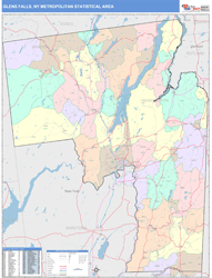 Glens Falls Metro Area Wall Map