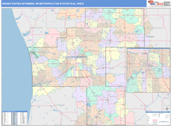 Grand Rapids-Wyoming Metro Area Wall Map