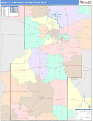 Iowa City Metro Area Wall Map