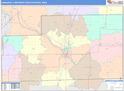 Kankakee Metro Area Wall Map