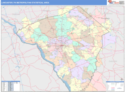 Lancaster Metro Area Wall Map