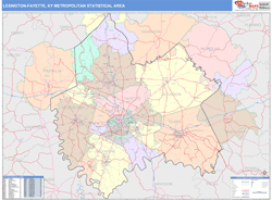 Lexington-Fayette Metro Area Wall Map