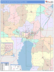 Appleton Metro Area Wall Map