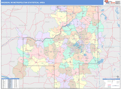 Madison Metro Area Wall Map