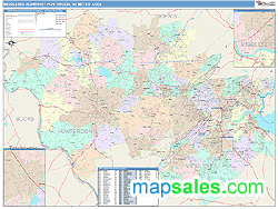 Middlesex-Somerset-Hunterdon Metro Area Wall Map