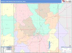 Muncie Metro Area Wall Map