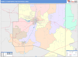 Pueblo Metro Area Wall Map